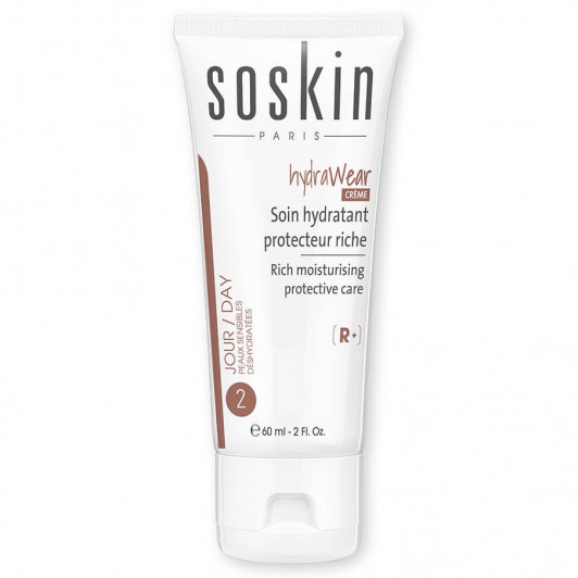 Крем увлажняющий, питательный для сухой кожи Hydrawear Cream Rich moisturising protective care, 60 мл  | Soskin |