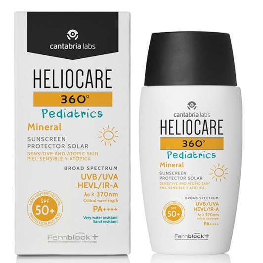 Минеральный фотопротектор для детей СЗФ 50+ HELIOCARE 360º Pediatrics Mineral Sunscreen SPF 50+, 50 мл | Cantabria Labs |