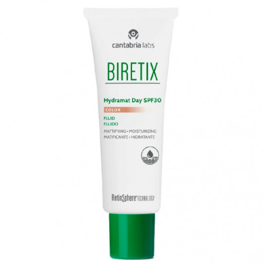 Дневной флюид для лица SPF 30 с тоном 50 мл BiRetix Hydramat Day Color SPF 30 | Cantabria Labs |