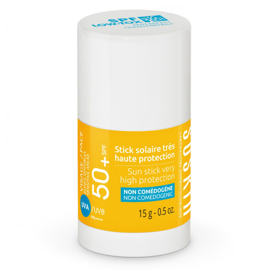 Солнцезащитный стик Low-Tox SPF50+ Sun Stick Very High Protection, 15 г | Soskin |