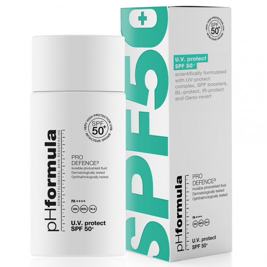 Прозрачный легкий флюид SPF 50+ U.V. protect SPF50+ PRO DEFENCE3, 50 мл, 200 мл | pHformula |