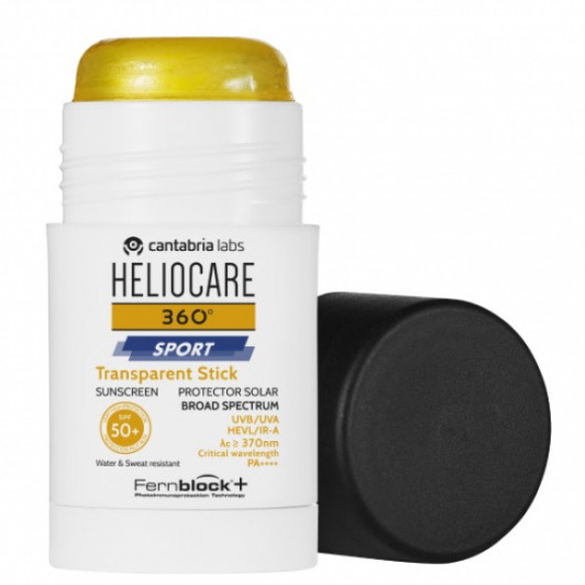 Солнцезащитный прозрачный спорт-стик СЗФ50+ Heliocare 360 Sport Transparent Stick SPF50+, 25 гр | Cantabria Labs |