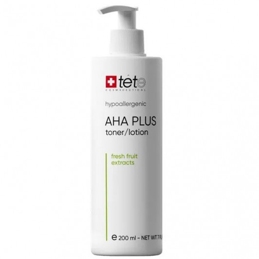 Тонер с AHA-кислотами и экстрактом мякоти фруктов AHA Plus Toner 200 мл | TETe |