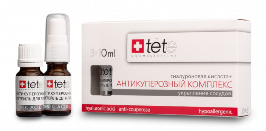 Гиалуроновая кислота + Антикуперозный комплекс Hyaluronic acid + Anticouperose 3 Х 10 мл | TETe |