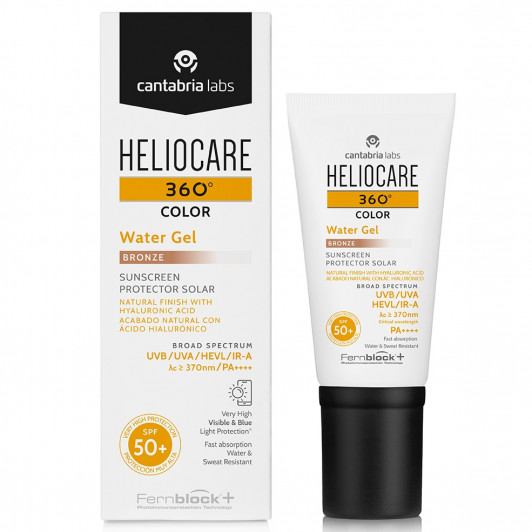 Солнцезащитный увлажняющий гель-флюид СЗФ 50+ (бронзовый) Heliocare 360º Water Gel Bronze Sunscreen SPF 50+, 50 мл | Cantabria Labs |